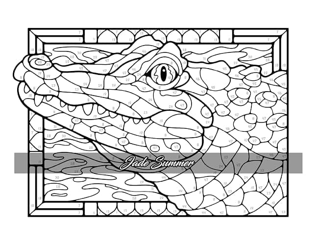 Color by Number Animals: Adult Coloring Book with Cats, Dogs, Birds, Butterflies, Horses, Sloths, and Many More for Stress Relief and Relaxation thumbnail 46