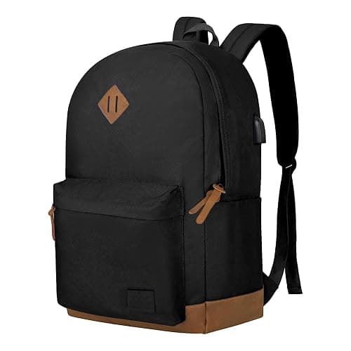 Goloni Backpack for Men Women,Travel Laptop Backpack, Water Resistant 17.3 Inch USB Charging Backpack, Large Capacity Work Commute Bag,Black - Image 1