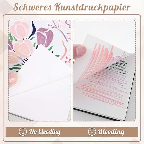 A5 Skizzenbuch, Skizzenpapier zum Zeichnen 200g/m² Skizzenblock Blanko Sketch Books für Kinder Studenten Künstler Lehrer (60 Blatt/120 Seiten) thumbnail 5