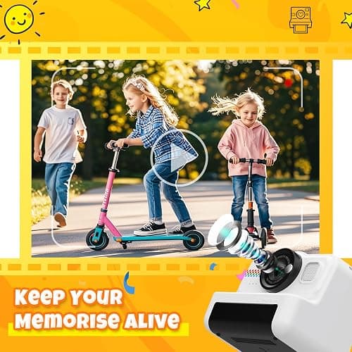 HiMont Kids Instant Print Camera, 1080P HD with 3 Rolls Print Paper & 32GB Card, Ideal Kids Toys Gifts for Boys & Girls Age 3-14 (Black) thumbnail 4