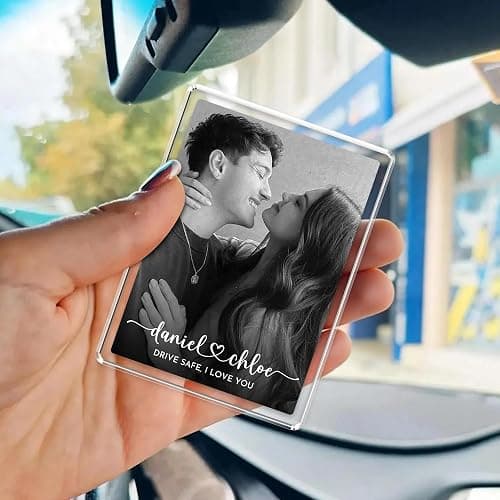 Valentines Personalized Gifts for Him - Personalized Sun Visor Clip with Photo, Custom Polaroid Clip for Car, Valentines, Anniversary, Birthday Gift for Dad, Husband, Car Accessories for Boyfriend thumbnail 6