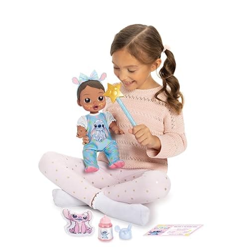 JAKKS Pacific Disney Darlings 13-Inch Interactive Baby Doll – Magical Lights, Sounds, Music & Wand – Stitch-Inspired Nurturing Doll with Accessories – Multiple Skin Tones, Eye Colors – Ages 2 and Up thumbnail 3