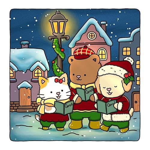 Fuzzy Hygge: Christmas Vibes Coloring Book for Adults & Teens Featuring Cozy Festive Holiday Winter Scenes with Adorable Animals Characters (Fuzzy Friends Coloring) thumbnail 5