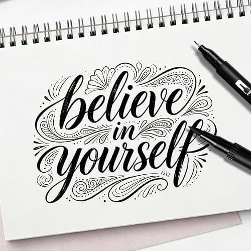 Surcotto Dual Brush Pen, 12 Feutres Noirs épais et fins,Double Pinceau Noir pour bullet journal, calligraphie, manga, croquis, livres de coloriage et lettrage à la main thumbnail 5