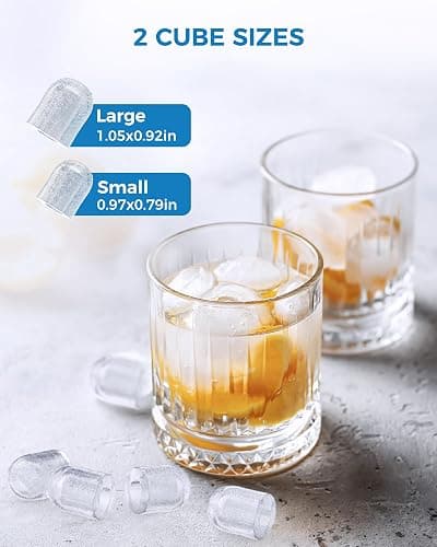 COWSAR Ice Maker Countertop, Portable Ice Machine with Self-Cleaning, 26.5 lbs/24Hrs, 8 Ice Cubes in 6 Mins, Ice Basket and Scoop, Ideal for Home, Kitchen, Bar, Camping thumbnail 4