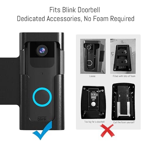 Anti Theft Ring Doorbell Mount - Renter Friendly Ring Doorbell Holder for Apartment Door - All Metal Ring Door Bracket Blink Doorbell Mount No Drill thumbnail 4