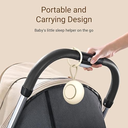 Portable Baby Sound Machine [White Noise for Babies Kids Adults][Timer Function][12 Soothing Sounds][Sleep Boombox] 15 Hours Battery Life, Travel,Registry,Gifts,Shower,Clips on Baby Stroller thumbnail 5