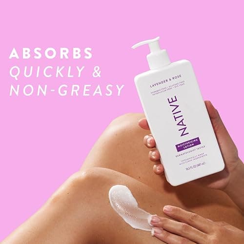 Native Body Lotion Contains Naturally Derived Plant-Based Moisturizers for Women and Men | Restores Dry Skin, Lavender & Rose, 16.5 fl oz thumbnail 7