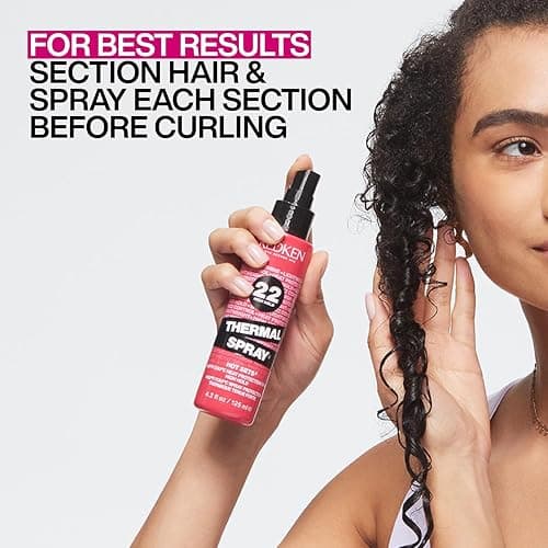 Redken Thermal Spray 22 High Hold - Thermal Heat Protectant and Setting Mist, For Curling and Flat Irons, Lasting Frizz Control & Protects Against Heat Damage thumbnail 4