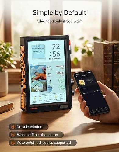 Divoom TimesFrame – 10.1" WiFi 6 Digital Picture Frame & Smart Desk Display, No Subscription | 64GB | Send Photos, Videos & AI Styles + Live Widgets (Weather, Calendar, etc)–Perfect Personalized Gift thumbnail 5