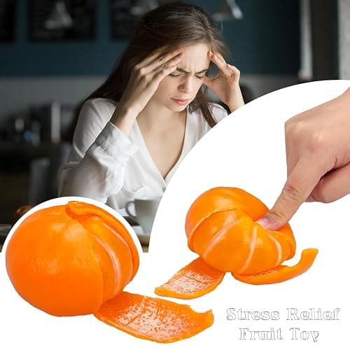 funnysquee Tangerine Squishies Stress Relief Soft Scented Simulation Orange Fruit Squeeze Toys Cute Birthday Gift Novelty Toy for Kid Adult thumbnail 6