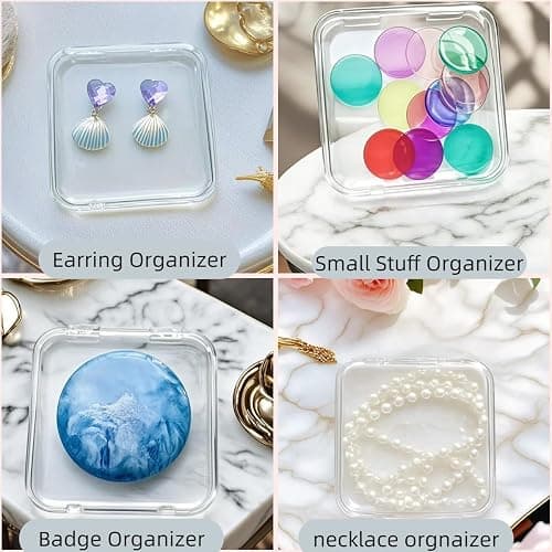IMWECA 12pcs 3.4in Press On Nail Storage,60pcs Upgrade Adhesive Double Sided Tape,1Pc Big Storage Box,for Nail Display,False Nail Organizer Nail case thumbnail 6