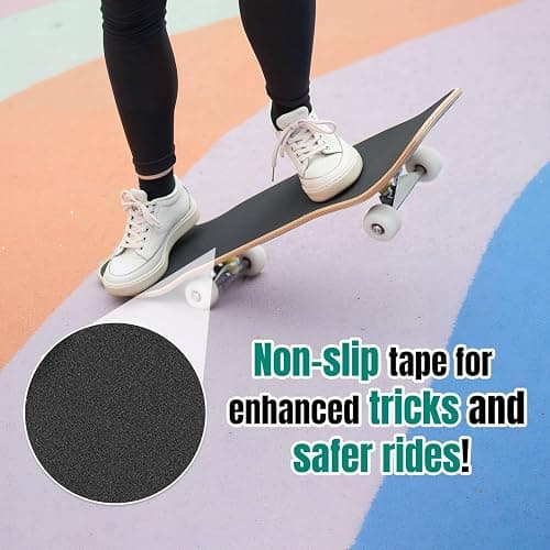 EFTOWEL Skateboards Black cat Scratching The Wall Silhouette of Cartoon cat Climbing The Classic Concave Skateboard Cool Stuff Teen Gifts Longboard Extreme Sports for Beginners and Professionals thumbnail 8