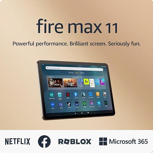 Like-New Amazon Fire Max 11 tablet (newest model) vivid 11” display, all-in-one for streaming, reading, and gaming, 14-hour battery life, optional stylus and keyboard, 64 GB, Gray thumbnail 7