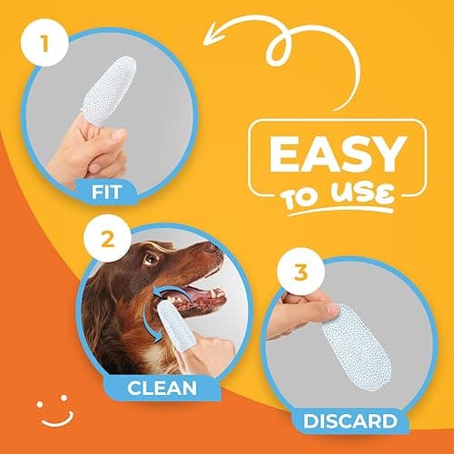 Paw Science Dog & Cat Teeth Cleaning Wipes - Dental Finger Wipes for Cats & Dogs - Pet Toothbrush & Tooth Brushing Kit - Effective Teeth Cleaner (Unscented) thumbnail 7