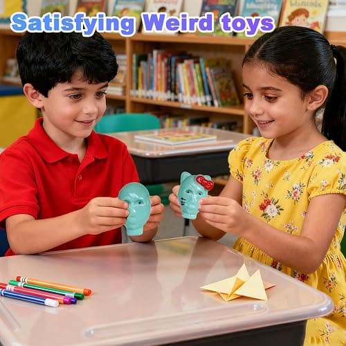 Pimple Popping Toy Face – Squishy Silicone Pimple Popper Fidget Toy for Adults, Stress Relief Satisfying Zit Picking Head Toy, Weird Squeeze ASMR Popping Toys for Teens & Adults thumbnail 2