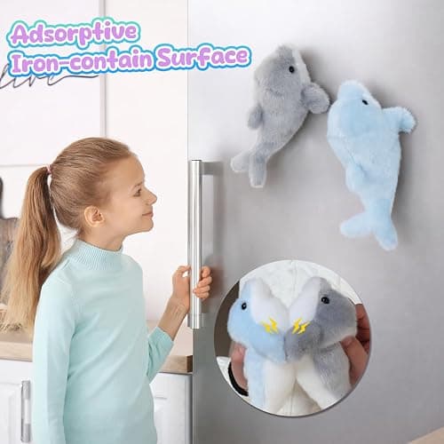 Mushymallow Adorable Dolphin Stuffed Animal Soft Blue Dolphin Plush Toy Cute Birthday Gift for Boys Girls Kids Toddlers thumbnail 4