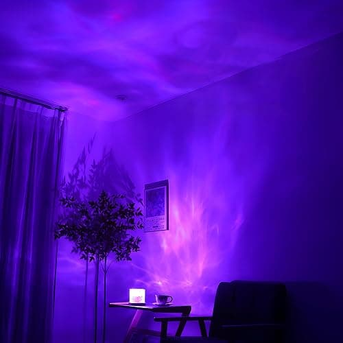 Ocean Wave Light Projector | Northern Lights Aurora & Water Ripple Lamp | Ocean Mood Light & Night Light with Remote, Multi-Mode Moving Waves & Aurora Effects for Bedroom, Living Room, and Party Decor thumbnail 6