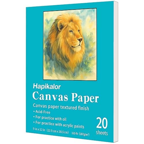 Canvas Painting Acrylic Sketch Book - 9x12 Inch, 20 Sheets (115lb/187g) Mixed Media Sketchbook, Art Supplies for Adults & Kids Canvases Painting pad for Acrylic, Oil, Marker, Drawing, Sketching - Image 1