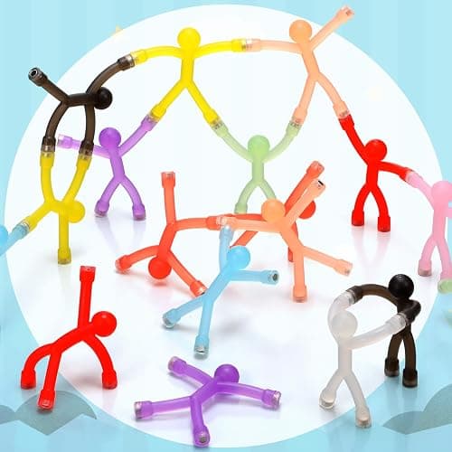 60 Pieces Fridge Magnets Humanoid Cute Men Colorful Refrigerator Magnetic Toys for Kids Translucent Magnetic Magnets for Adults Lockers, Fridge, Office, Whiteboard Decoration thumbnail 4
