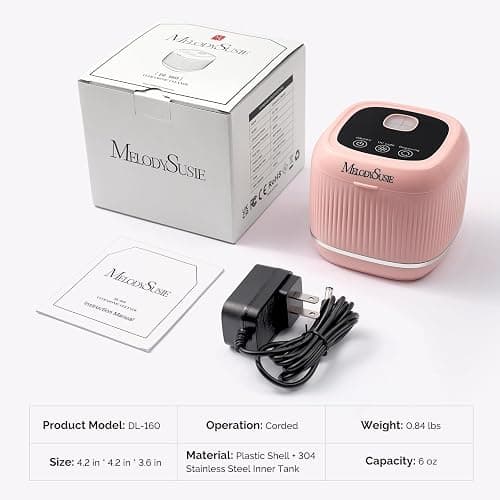 MelodySusie 2 in 1 Nail Tool Cleaning Machine, 3 Timers Mode for Nail Drill Bits, Nail Art Brush, Nail Clipper, Jewelry Cleaning, Salon & Home Use, Pink,DL-160 thumbnail 9