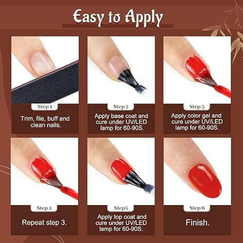 JODSONE 32 Color Gel Nail Polish Kit Soak OFF Base Coat and Top Coat Nail Gel Polish Love Manicure DIY at Home Happy Experience thumbnail 7