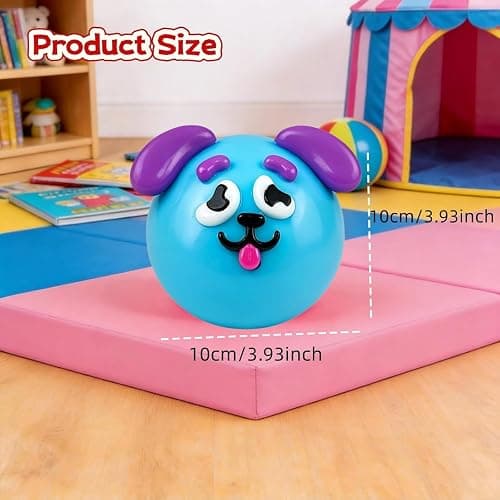 Smushers Squishy Fidget Toy with Interchangeable Faces, Dog Face Swap Squishy Stress Balls DIY Face Squeeze Toy Soft Dog Face Swap Stress Relief Sensory Squeeze Toy Home Office (F) thumbnail 3