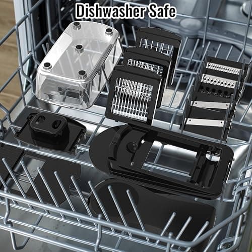 8 Blade All-in-1 Vegetable Chopper Mandoline Slicer with Container, Food Chopper, Onion Chopper, Veggie Cutter for Salad, Kitchen Gadgets Accessories Essentials, Black thumbnail 9