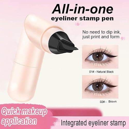 2 Tampons Eyeliner Wing Cat Eye Tampon Liner, Eyeliner Liquide Noir Tampon Eye liner Winged à L'épreuve De L'eau Et De Longue Durée Pour Les Femmes Maquillage Des Yeux thumbnail 2