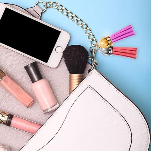 Duufin 240 Pieces Keychain Tassels Bulk Leather Tassel Pendants Colorful Tassel for Keychain, Craft and DIY Projects, 60 Colors (Gold and Silver Cap) thumbnail 7