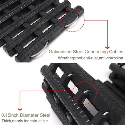 Reliancer 2PC Traction Tracks Mats TPR 31.5" L Tire Recovery Track Pad Roll Car Vehicle Tyre Traction Boards Tire Ladder Track Grabber Auto Emergency Traction Aid w/Bag for Off-Road Mud Snow Ice Sand thumbnail 4