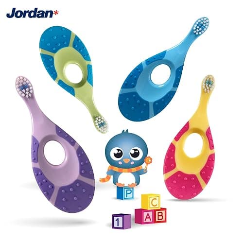 Jordan* ® | Step 1 Baby Toothbrush | 0-2 Years, Soft Bristles, BPA Free | Pink & Purple | 4 Pack | Manual thumbnail 8