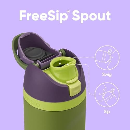 Owala Marvel FreeSip Insulated Stainless Steel Water Bottle with Straw for Sports and Travel, BPA-Free Sports Water Bottle, 24 oz, Hulk thumbnail 2