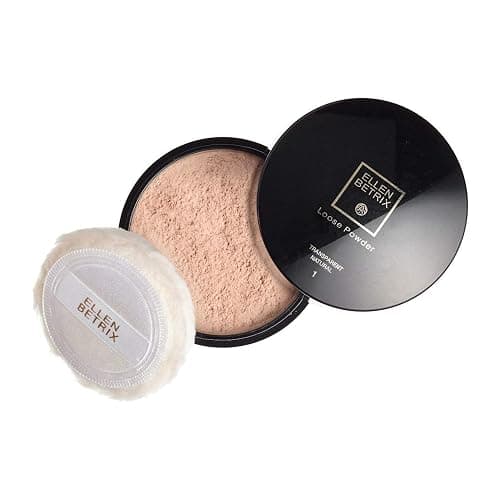 Ellen Betrix Loose Powder Transparent Natural 1, Transparentes Fixing Powder für ein mattes Finish, Mit praktischer Puderquaste und cleverem Dosierer, 15 g (1er Pack) - Image 1