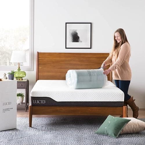 LUCID Mattress Topper, Twin XL, 3 Inch, Memory Foam - Gel Infused Mattress Topper - CertiPUR Certified - Twin XL - 3 Inch - Topper Only thumbnail 5