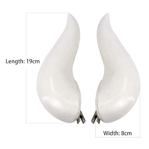 C-ZOFEK White Cosplay Horns with Clips for Bowsette Cosplay Costume Halloween Accessory thumbnail 3