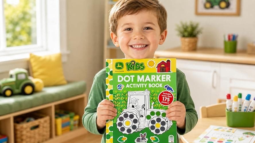 John Deere Kids Dot Marker Activity Coloring Book for Kids and Toddlers - Easy to Color Dot Art Includes More Than 175 Stickers thumbnail 11
