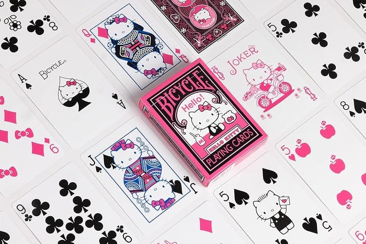 Bicycle Hello Kitty Playing Cards, Black & Pink, 1 Deck thumbnail 4