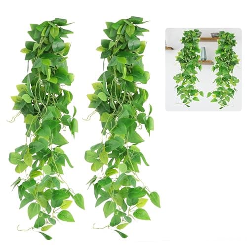 VFANDV 2 Pièces Plante Artificielle Tombante, 105CM Plantes Artificielles Suspendues Feuilles D'eucalyptus, Plantes Artificielles Interieur pour la Maison Jardin Intérieur Décoration Extérieure - Image 1
