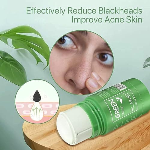 2PCS Green Tea Mask Stick for Face - Cleansing Purifying Clay Mask, Reduce Blackhead & Acne, Moisturizing, Oil Control, Deep Clean Pore, , Improves Skin, for All Kind Skin Type Women Men thumbnail 7
