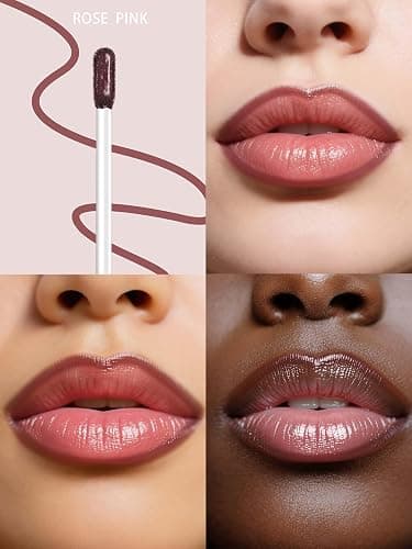 QCMME Lip Stain Peel Off Lip Liner Stain with Tweezer, Long Lasting Matte Lip Tint Tattoo, Highly Pigmented Color Lip Makeup, Waterproof Lipstick, Transfer-proof Lipstain for Women, Rose Pink thumbnail 2