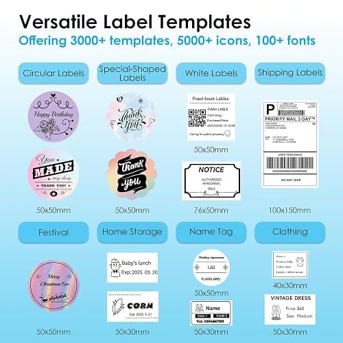 KNAON Bluetooth Thermal Shipping Label Printer 4x6 for Small Business,Black | High-Speed Thermal Label Printer, Perfect for Home, Office & Small Biz, Ideal for Etsy, Shopify, USPS,Includes 10 Test Sheets thumbnail 4
