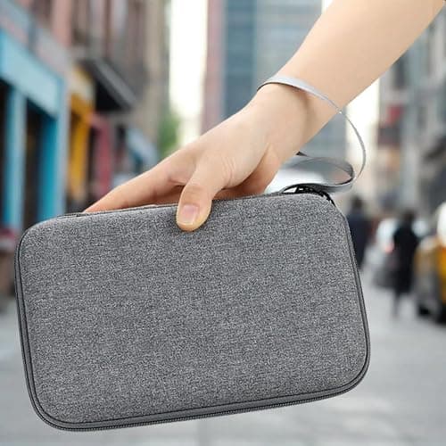 Hard Electronics Travel Organizer Case for MacBook Chargers & Storage Flash/Hard Drives - Waterproof Shockproof 2-Layer Design Holds Power Bank Mouse, Cables (Black, L) thumbnail 7