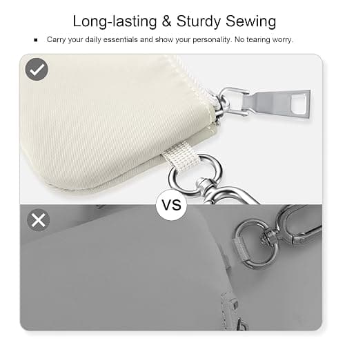 Babysun Mini Zip Around Dual Pouch Wristlet With 2 Straps Wristlet Keychain Wallet for Women Coin Purse Small Cute for Teen Girl thumbnail 6