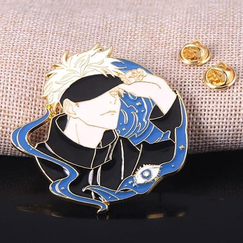 JJK Satoru Brooch Pins - Anime Figure Satoru Enamel Pins - Funny Gifts for Anime Lovers thumbnail 6