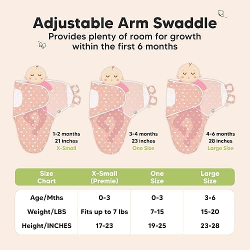 3-Pack Organic Baby Swaddle Sleep Sacks - Swaddles for Newborns, Infant 0-3 Months, Baby Girls, Boys, Soft & Snug Newborn Sleep Sack, Nursery Swaddling Blankets (Butterflies) thumbnail 6