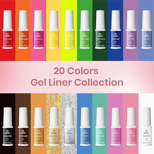 beetles Gel Polish Nail Art Polish Gel Liner Pastel Nail Polish White Black Red Glitter Neon Gel Nail Polish Paint Swirl Built Thin Brush in Bottle Soak off Uv Gold Gel Nail Women Gifts thumbnail 2