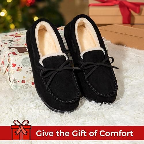 HomeTop Women's Moccasins Slippers Memory Foam Indoor Outdoor Loafer Shoes thumbnail 6