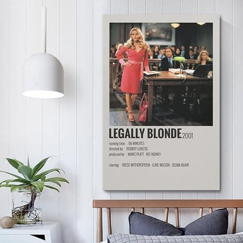 Legally Blonde Movie Minimalist Art Poster Poster Leinwanddruck Wohnzimmer Home Ästhetische Kunst Hängende Malerei, Neues Zuhause Geschenk Moderne Raumdekoration08x12inch(20x30cm) thumbnail 5