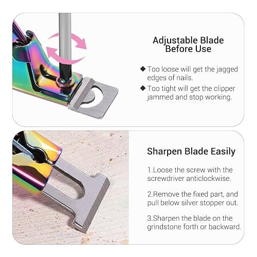 MelodySusie Nail Clippers Tip Cutters for Acrylic False Fake Gel Artificial Nails Rustproof Sharp Professional Manicure Pedicure Trimmer Nail Care Tools (Colorful, Small) thumbnail 6
